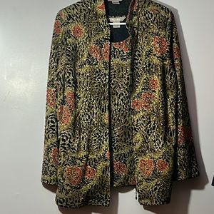 Vintage Tan Jay medium matching tank and zippered front jacket.